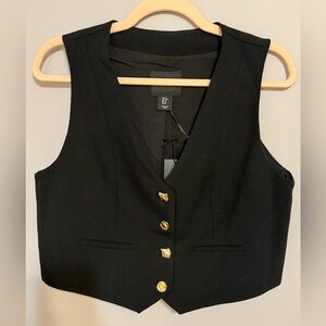 Christian Lacroix Black Vest / Waistcoat - Gold Buttons - NWT - Size M